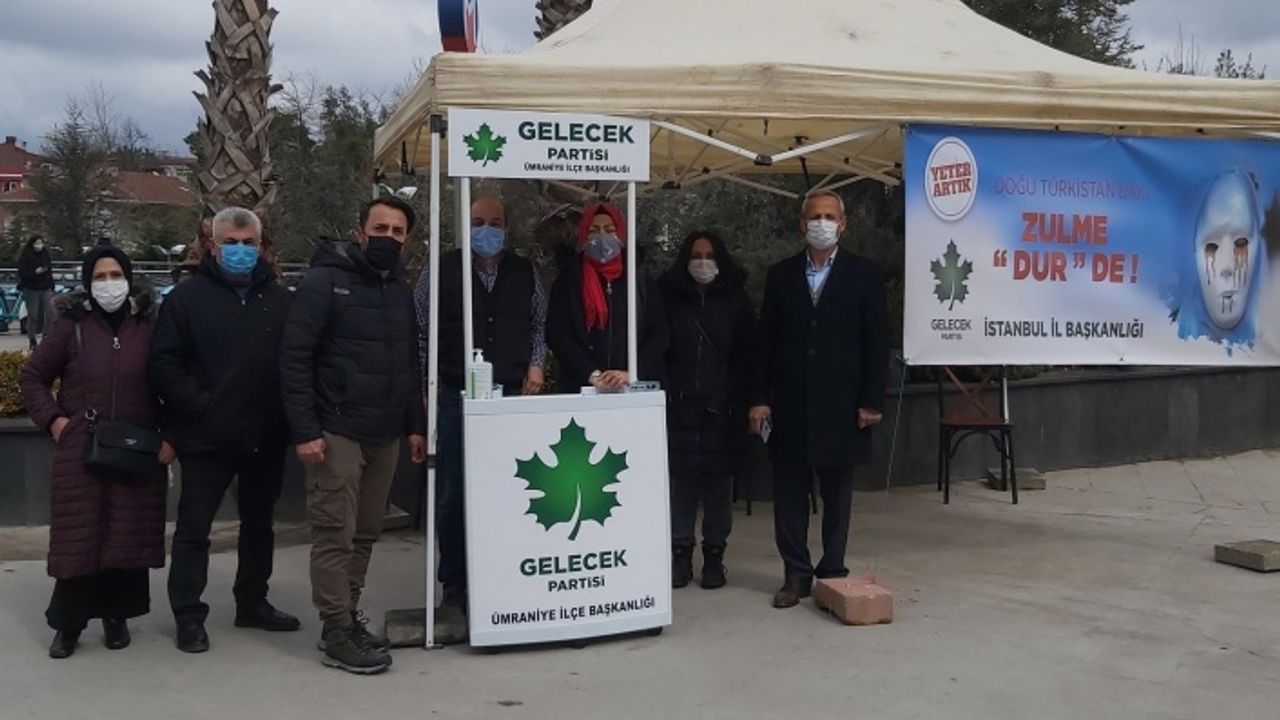 Gelecek Partisi Ümraniye İlçe Başkanlığından Doğu Türkistan Zulmüne Tepki