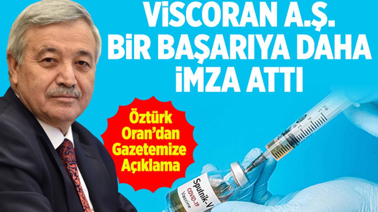 Viscoran A.Ş. bir başarıya daha imza attı
