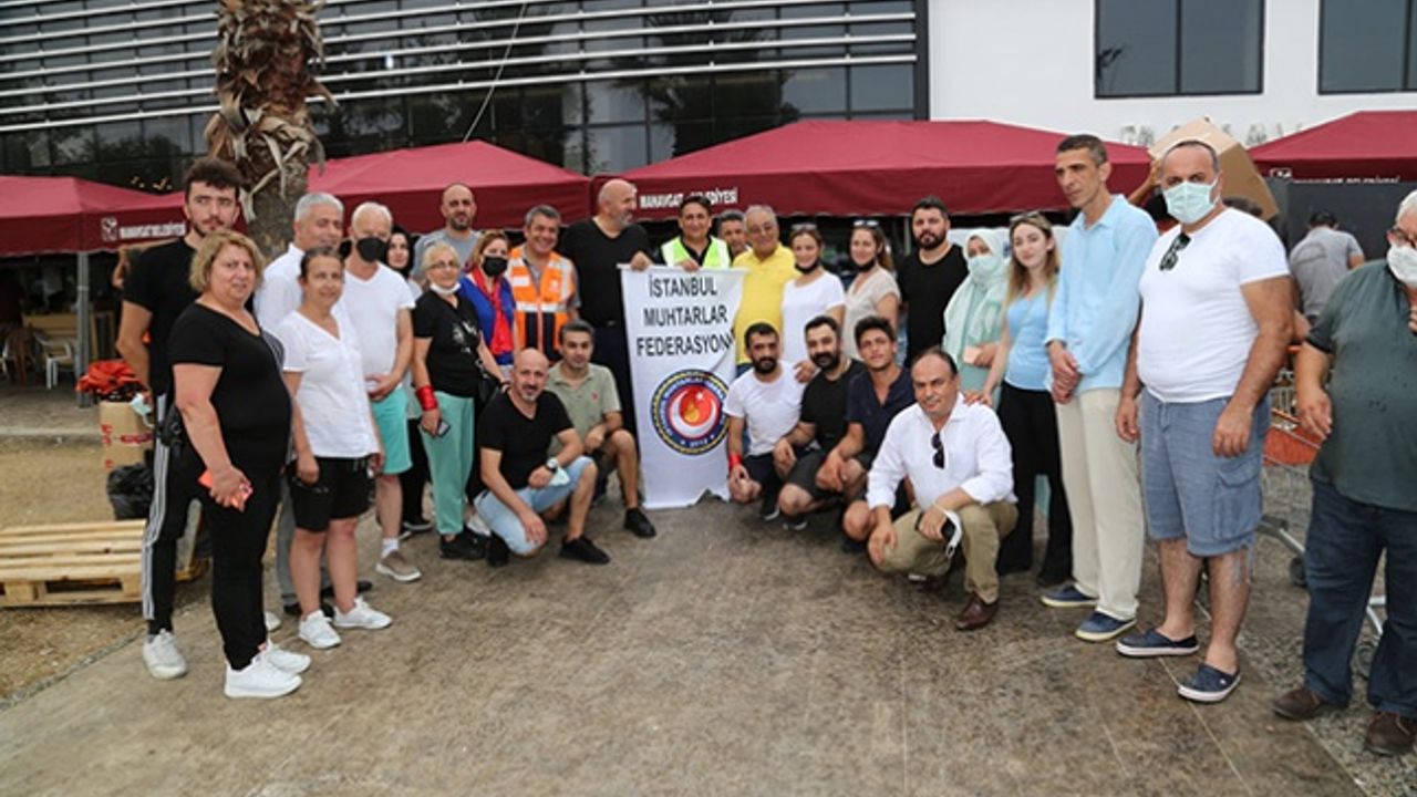 İstanbul Muhtarları, Manavgat’a yağmurla birlikte gitti