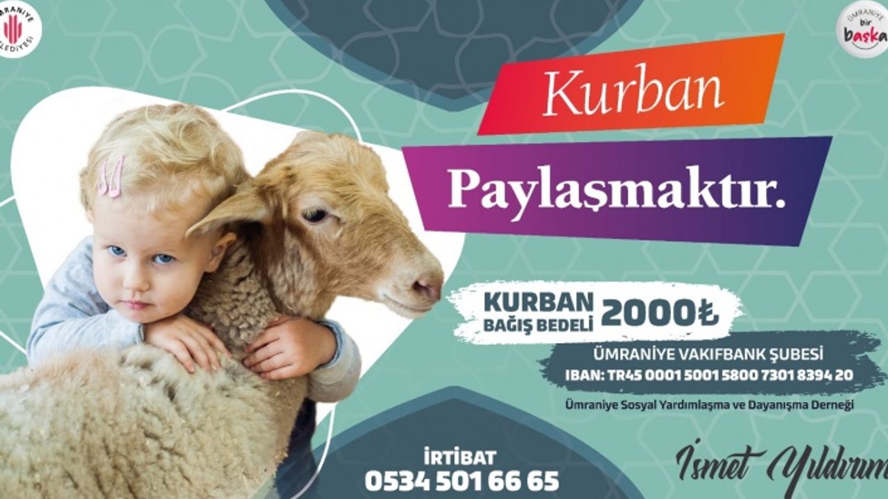 ÜMRANİYE BELEDİYESİ KURBANLARI İHTİYAÇ SAHİPLERİNE ULAŞTIRACAK