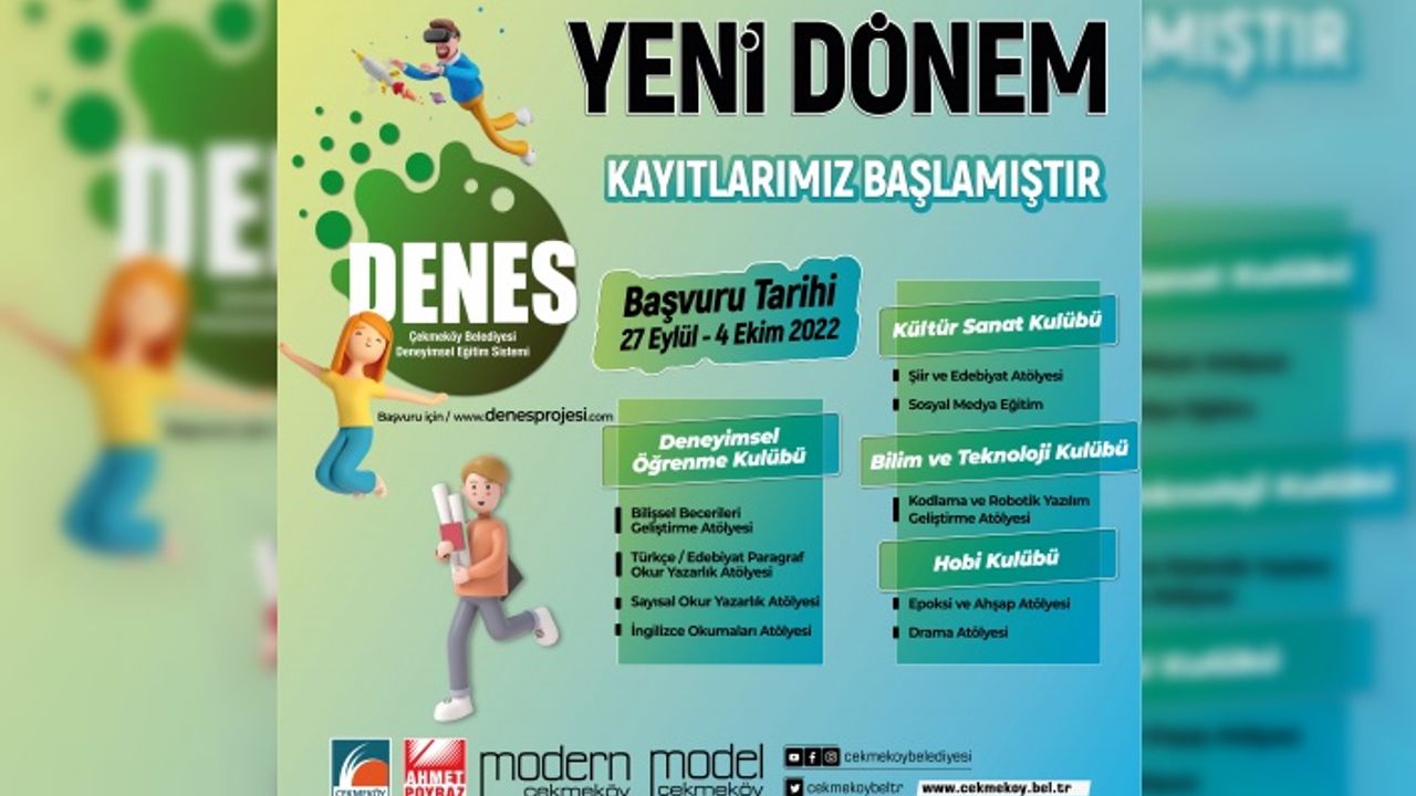 ÇEKMEKÖY BELEDİYESİ’NİN YENİ NESİL EĞİTİM PROJESİ DENES’TE KAYITLARI BAŞLADI