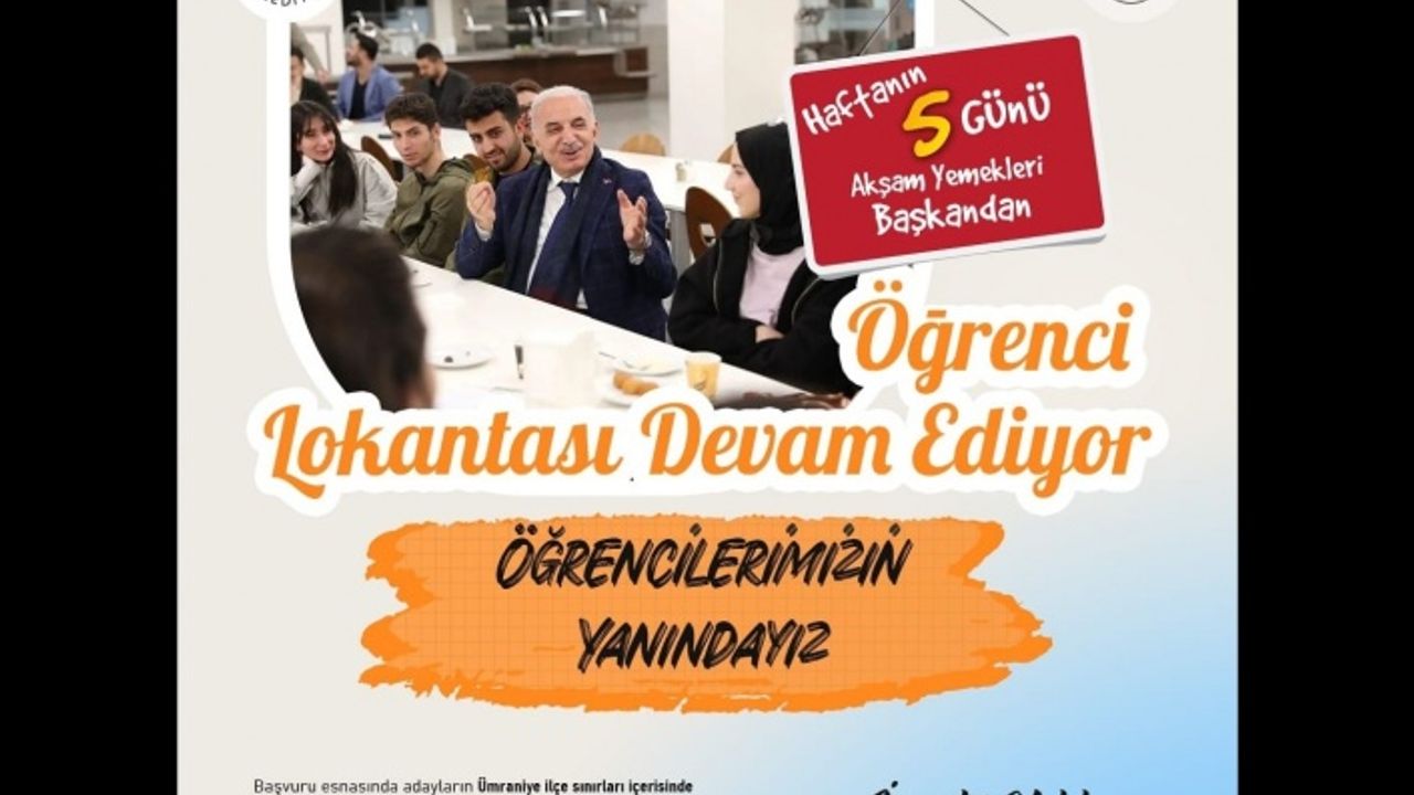 ÜMRANİYE BELEDİYESİ’NİN “ÖĞRENCİ LOKANTASI”NDA SOFRALAR YENİDEN KURULUYOR