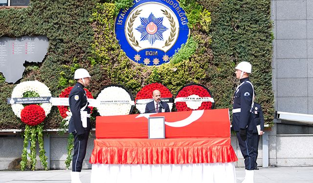 İstanbul'da şehit olan polis memuru için cenaze töreni düzenlendi